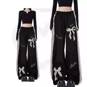 Brand New/Women's Black Lace Bow Pants